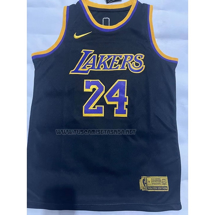 Camiseta Kobe Bryant NO 24 Nino Los Angeles Lakers Earned 2021-22 Negro